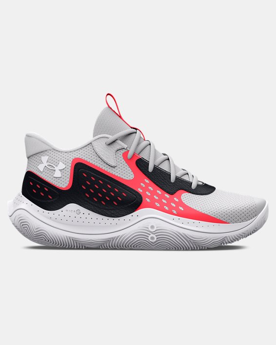 Unisex UA Jet '23 Basketball Shoes in Gray image number 0